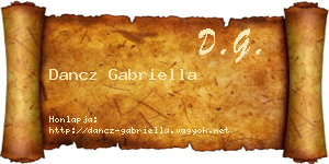 Dancz Gabriella névjegykártya