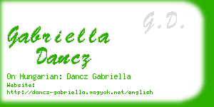 gabriella dancz business card